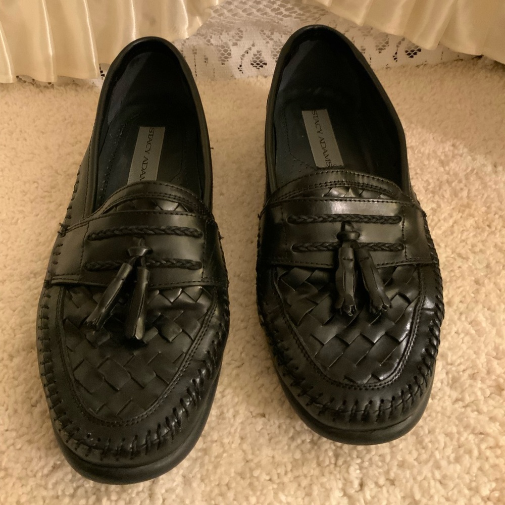 STACY ADAMS MADE IN BRAZIL MENS MOCCASIN STYLE LEATHER LOAFERS